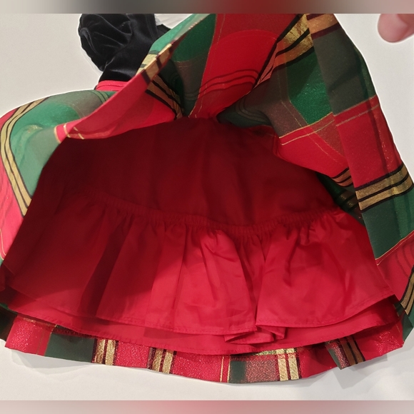 NEW Bonnie Jean Baby Girls Classic Gerson Plaid Holiday Party Dress 12M Bloomer - Picture 5 of 8